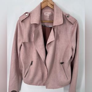 Philosophy faux suede moto jacket size Small
